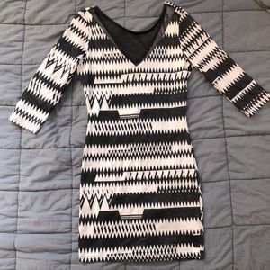Aztec Patterned Tight Dress